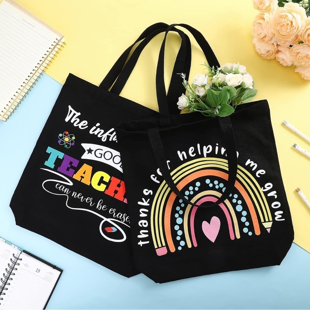 Black Teacher-Themed Shoulder Bag (Random 1pc) - Picture 3 of 6